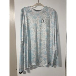 Local Boy Outfitters Men's L/S Performance UPF 50+ Fishing Shirt light blue 2XL